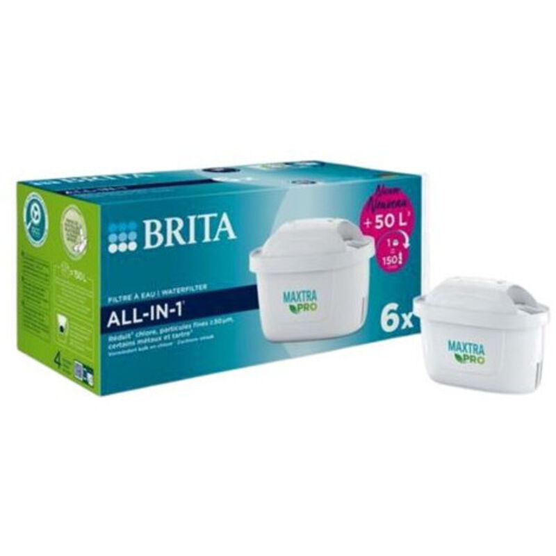 Brita - Pack de 6 filtres à eau Maxtra Pro All in 1 Blanc