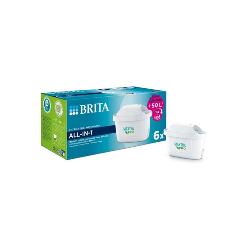 Brita - Pack de cartouches filtrantes Pack 6 filtres à eau maxtra pro- aio