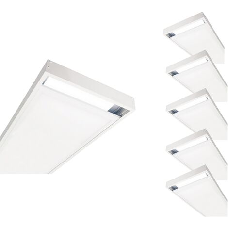 Pack de 6 - Kit Saillie BLANC pour Panneau LED 120x30 Slim - SILAMP