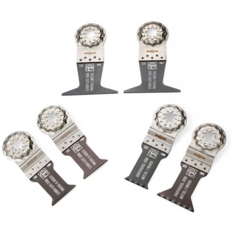 Pack de 6 lames pour outil multifonctions E-Cut Starlock Bois/ Métal - FEIN 35222967010