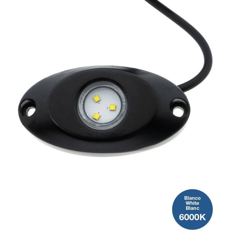 

Pack de 6 luces LED ROCK LIGHT para automoción y embarcaciones 9-32V IP68 Blanco