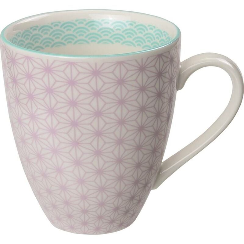 

Pack de 6 mugs de porcelana violeta y celeste