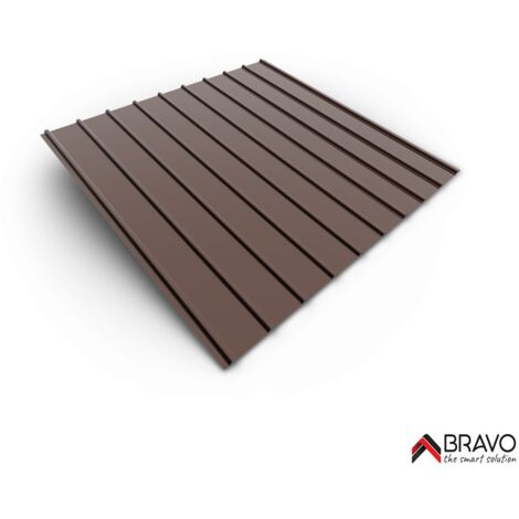 Pack de 6 plaques H12 |couleur brun chocolat RAL 8017 | Dimensions Lxl: 910x1200mm