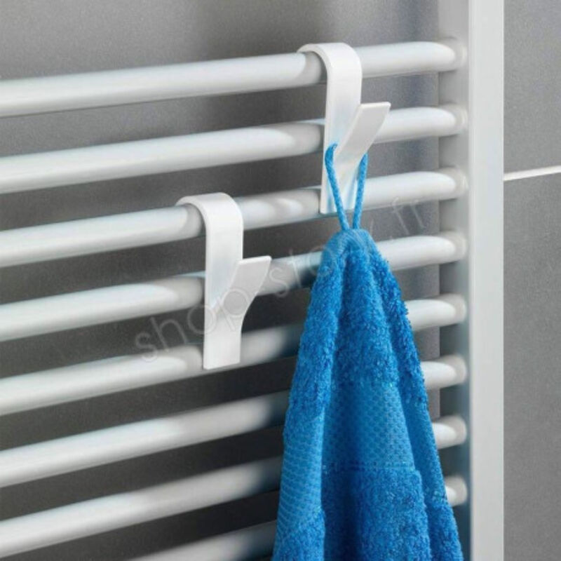 Shop-story - Pack de 6 Porte-serviettes pour Radiateur de Salle de Bain