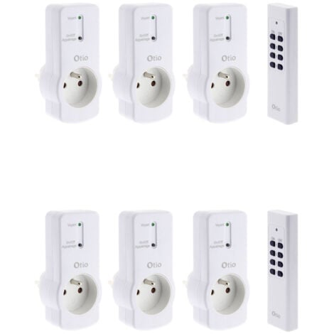 Pack de 6 prises télécommandées - blanc - Zenitech