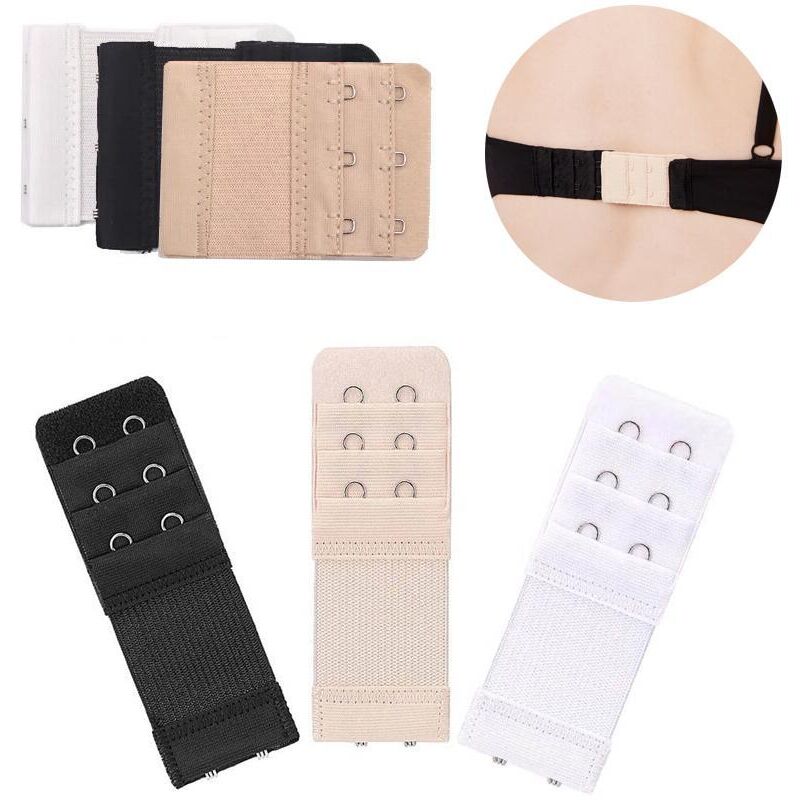 Pack de 6 Rallonge le BRA - (Noir, blanc, beige) Multicolore 3 crochets