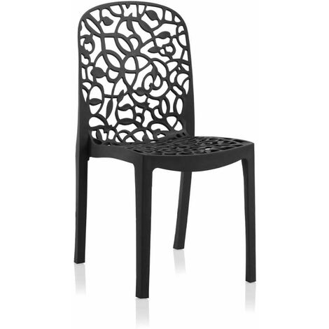 Pack de 6 sillas para terraza o jardín modelo America acabado antracita.