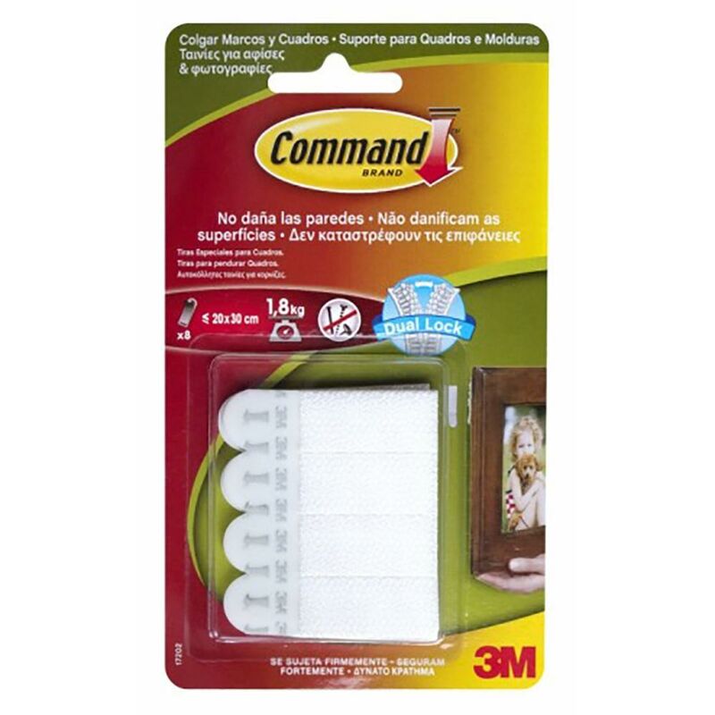 Adhesive Hanger Small Strip Small White Command 8 Pcs 7100127222