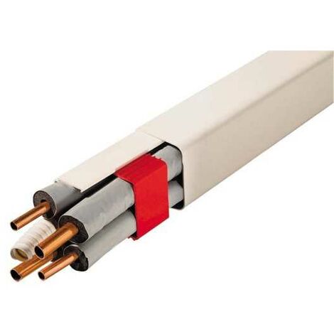 Pack de 8 goulottes 80 mm longueur 2m blanc pur RAL9010