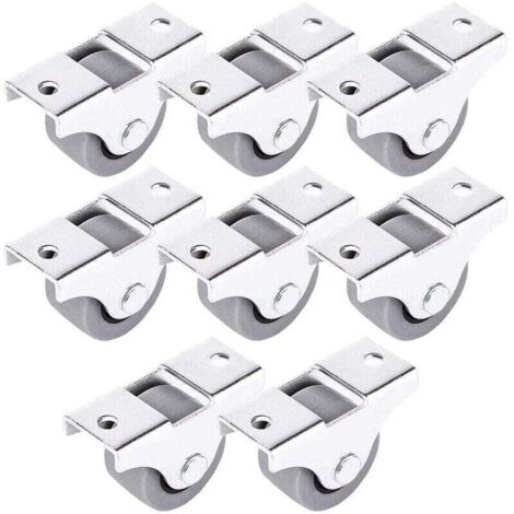 Pack de 8 mini ruedas para muebles, XU, ruedas fijas de 25 mm para muebles y equipos. Producto de alta calidad, duradero y fiable, materiales seleccionados - KZQ