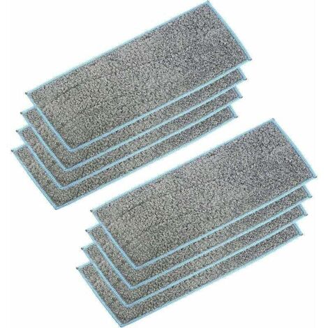 Pack de 8 Tampons Humides Lavables et Réutilisables pour Robot Nettoyeur 270x106mm