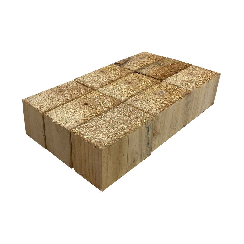 

Pack de 9 tacos de madera de palets 14 x 7,5 x 9 cm