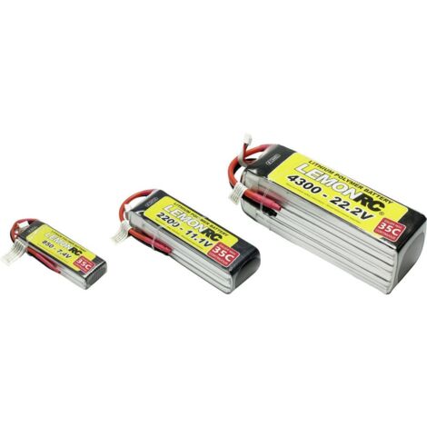 Pack de batterie (LiPo) 7.4 V 1000 mAh LemonRC C9456 35 C Softcase extrémités de câble ouvertes