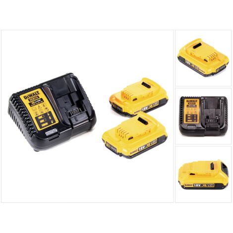 Dewalt DCB 115 D2 Pack de démarrage Chargeur rapide + 2 x Batteries DCB 183 2,0 Ah