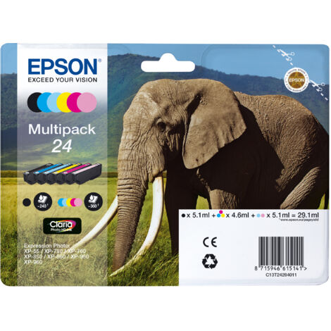 Pack de Cartouche d'encre Epson Elephant 6 couleurs