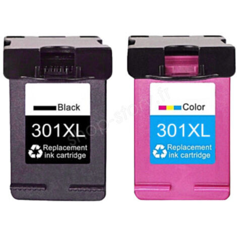 Pack de Cartouches 301 XL Compatibles pour Imprimante HP 301 XL