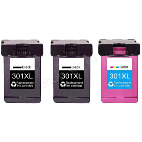 Pack de Cartouches 301 XL Compatibles pour Imprimante HP 301 XL