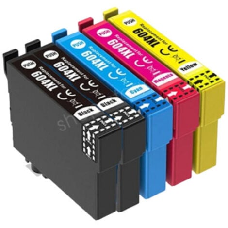 SHOP-STORY Pack de Cartouches 604 XL Compatibles pour Imprimante EPSON 604 XL