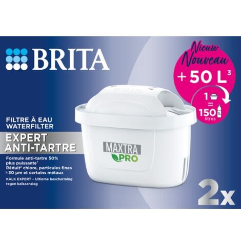Brita Maxtra Pro Expert Anti-Tartre Cartouches Filtrantes Pack 2 Pièces