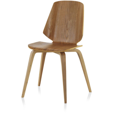 Pack De Cuatro Sillas De Madera Contrachapada De Roble