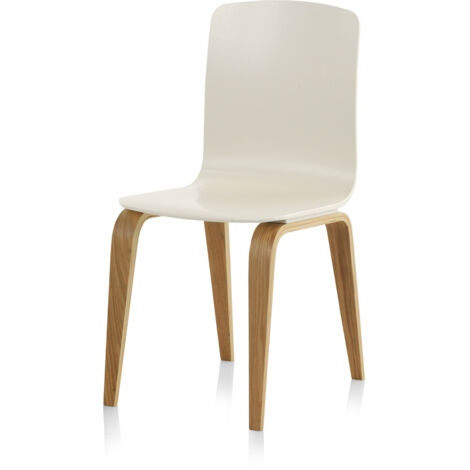 Pack De Cuatro Sillas De Madera Contrachapada De Roble Blanco