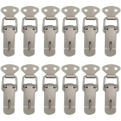 Pack de de 12 loquets de verrouillage de capot à levier pour serrure à ressort, XU, Boîte à outils, Armoire - KZQ