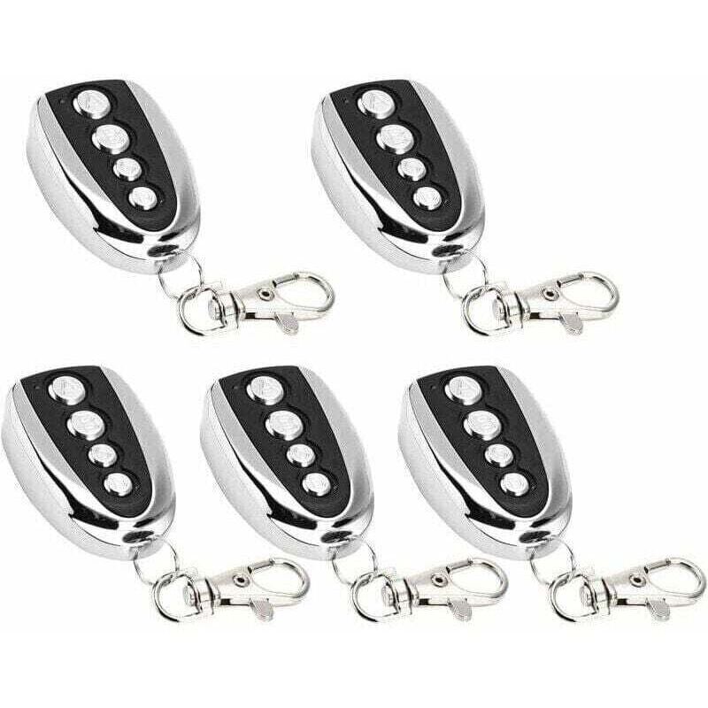 Pack de de 5 ouvre-porte de garage électrique à télécommande, XU, 433 MHz pour clonage de portail, De garage, De clonage électrique universel (5