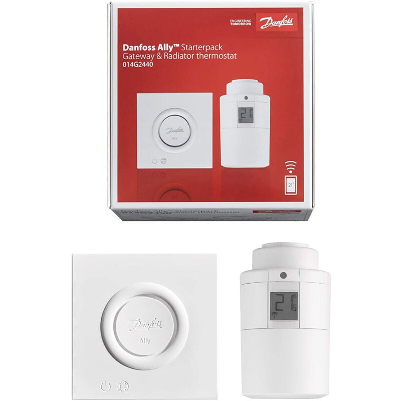 Pack de démarrage Ally Danfoss Passerelle + Tête thermostatique connecté