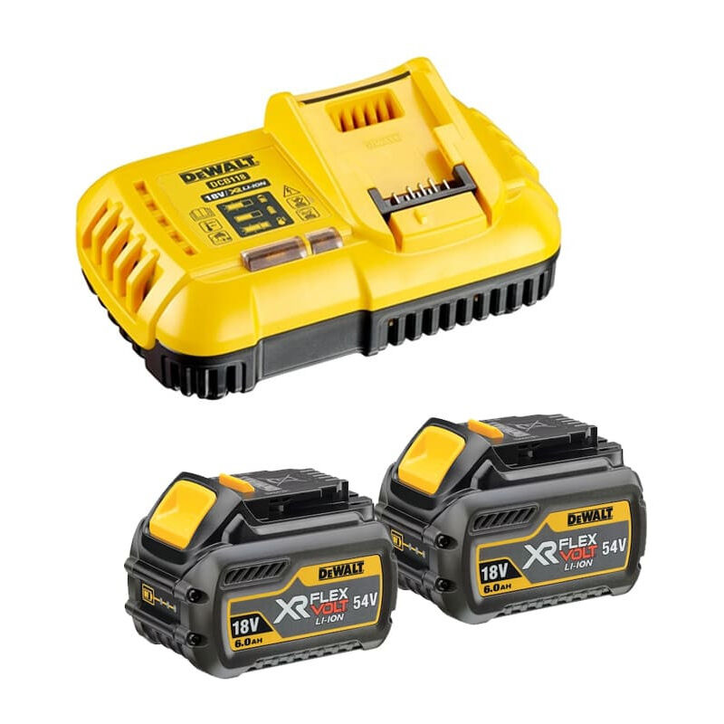 Pack de démarrage DEWALT - FLEXVOLT - 2 batteries 6.0Ah 54V - DCB118T2