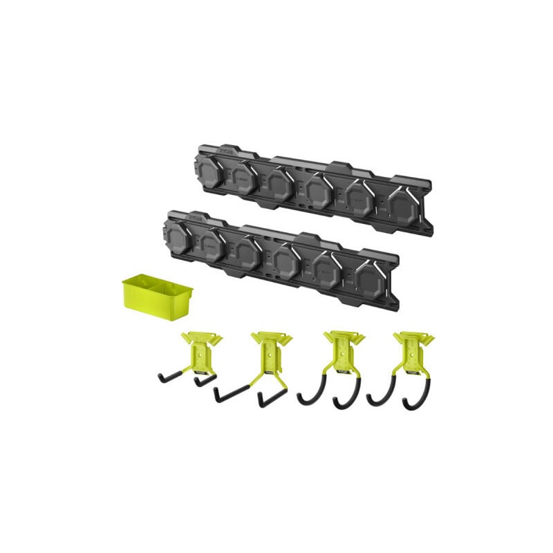 Pack de démarrage Système Link - 2 rails muraux - 4 crochets - 1 double bac - RSLWPK-7PC - Ryobi