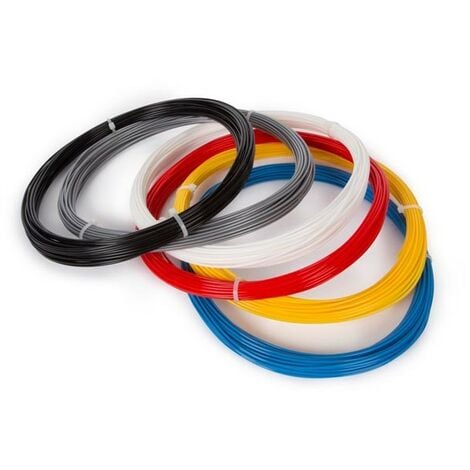 Pack de filaments Velleman PLA175SET6 PLA 1.75 mm noir, blanc, rouge, argent, jaune, bleu clair 1 pc(s)