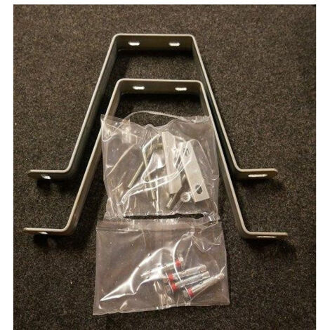 Pack de fixation murale pour antenne TV double déport 250mm acier galvanisé 4 chevilles métal 80mm pack F1