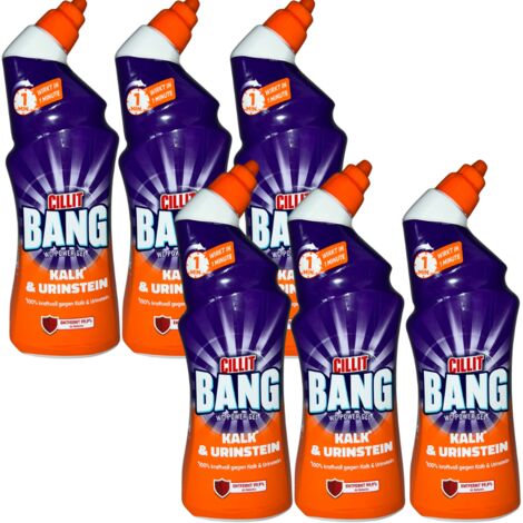 Pack de Gel Nettoyant CILLIT BANG Anti-Calcaire et Anti-Tartre pour Toilettes Pack de 6