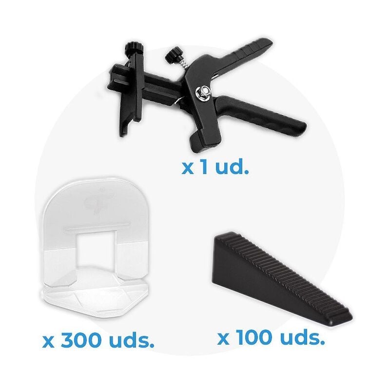 Pack de nivellement céramique Level Kit 300 cales + 100 cales + pince) 0,5 mm