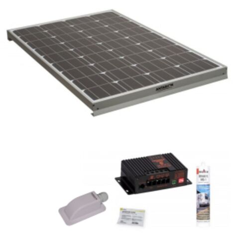 Pack de panneaux solaires monocristallins 140W pour camping car – Régulateur MPPT10A Bluetooth – Installation facile avec accessoires inclus – Antarion