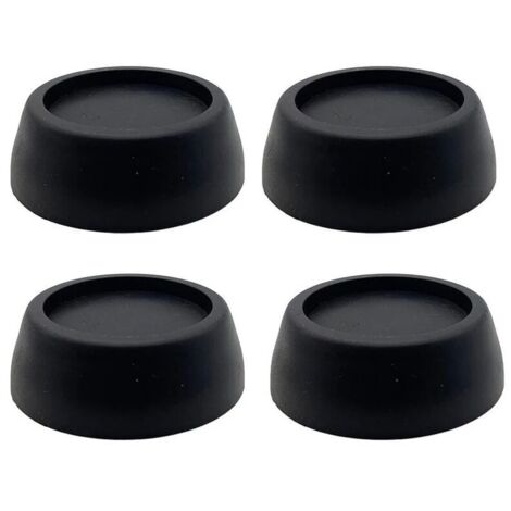 Pack de pies antivibración para lavadora Pies antivibración para lavadora y secadora Pies antivibración de goma, color negro