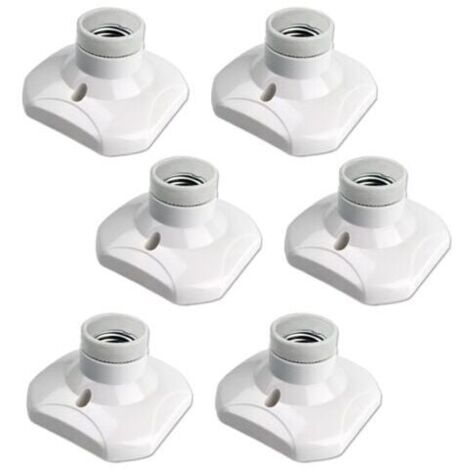 Pack de portalámparas de techo con casquillo E27, CA 220-240 V, portalámparas LED, base de techo con casquillo E27