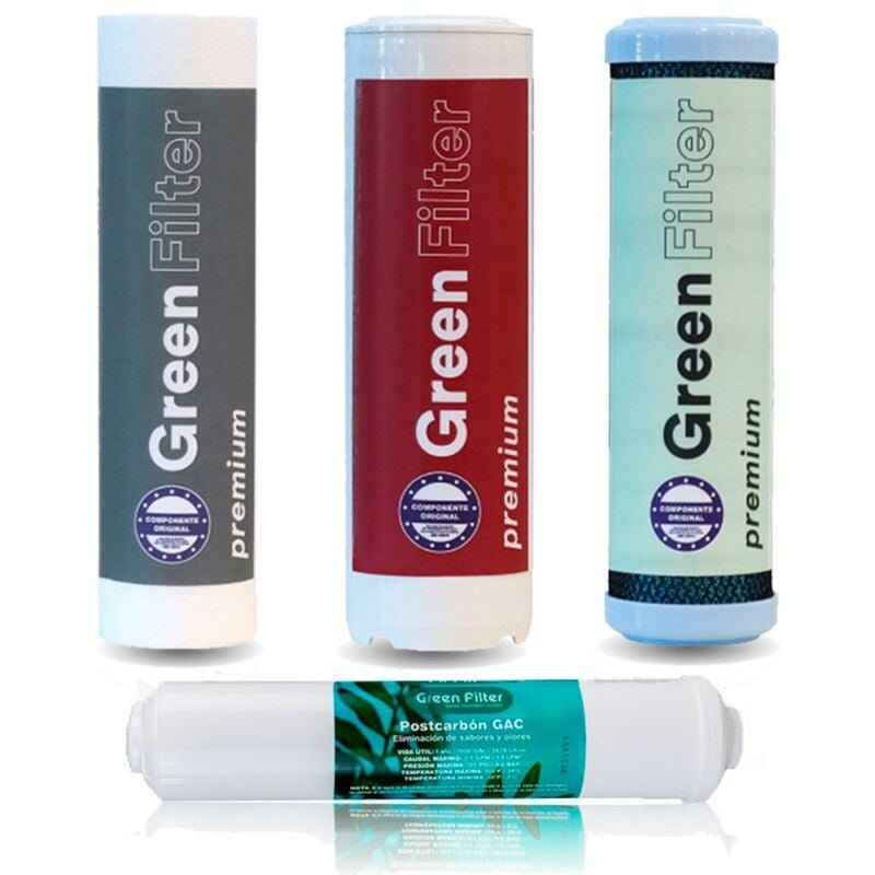 

Pack de recambio osmosis 5 etapas PREMIUM Green Filter | Normal