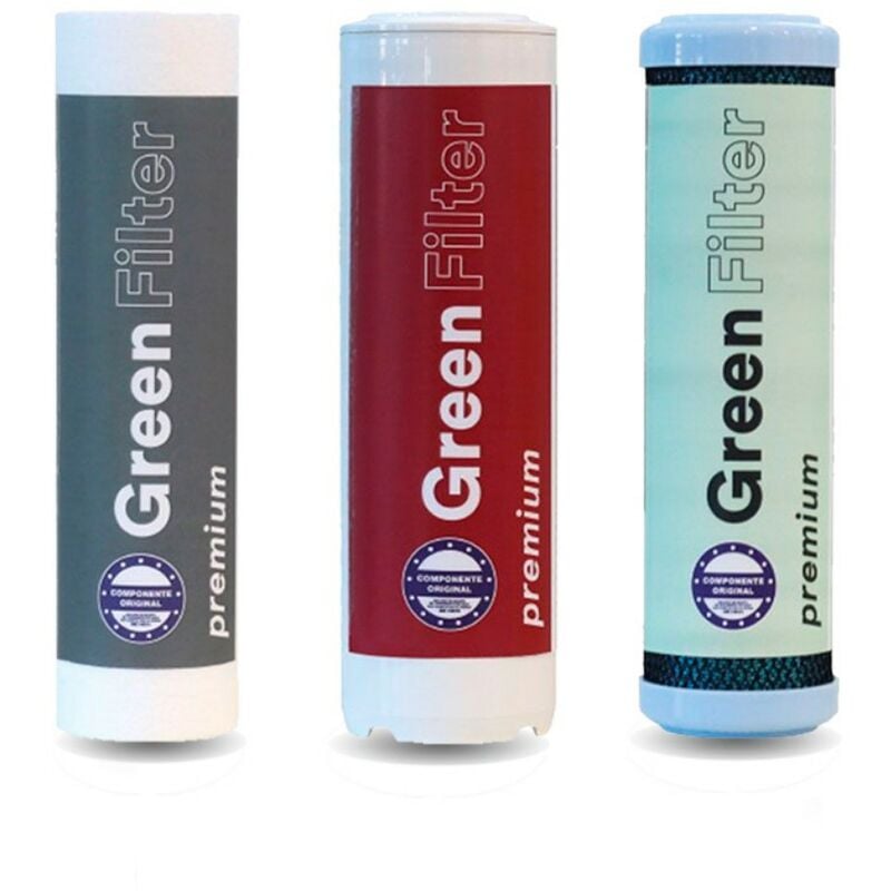 

Pack de recambio osmosis 5 etapas PREMIUM Green Filter | sin posfiltro