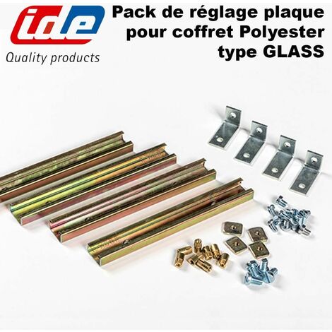 Pack de réglage de plaque pour coffret polyester IP66 IDE - Profondeur - Pack pour coffret profondeur 200mm