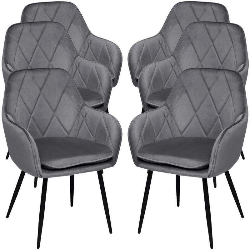 

Oh Là Là Home - Pack de Sillas - Pack 6 Sillas Prune - Gris oscuro