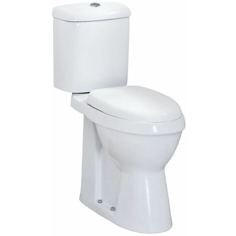 Pack de WC Completo con Inodoro Cisterna con Salida Horizontal y Tapa  Clásico
