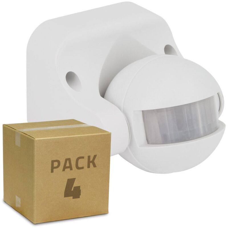 

Pack Detector de Movimiento PIR 180º Superficie (4 un) Blanco. - Blanco