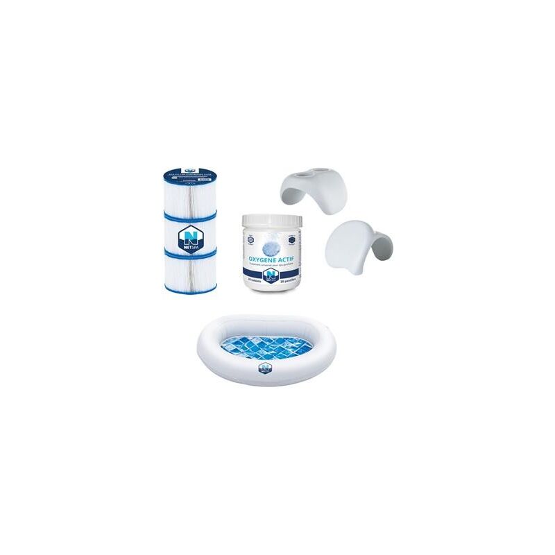 Pack détente spa : filtration, traitement et accessoires relaxation