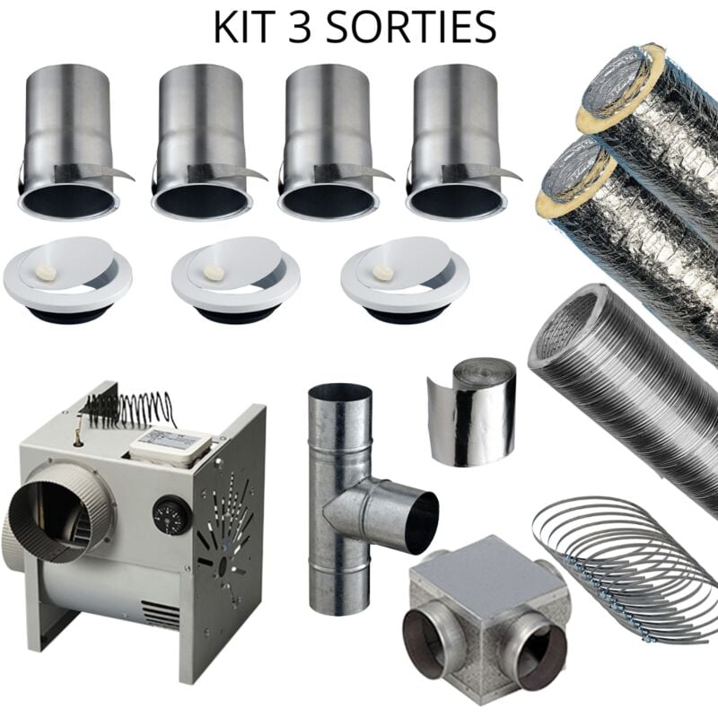 Poujoulat - Pack distribution air chaud 3 sorties