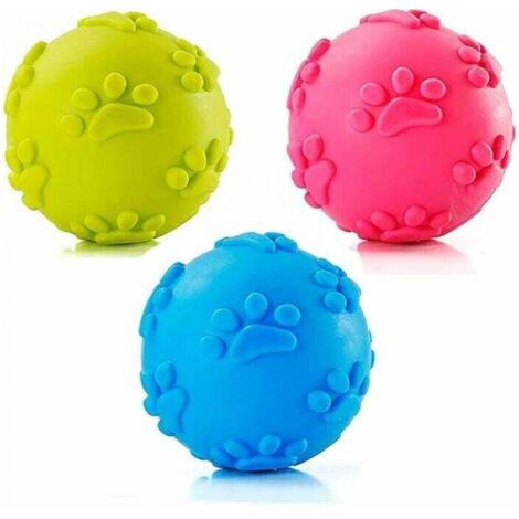 Pack Dog Toy Balls, Squeaky Balls, Chew Toys, Teeth Cleaning Balls for Small Medium Dogs MUMU