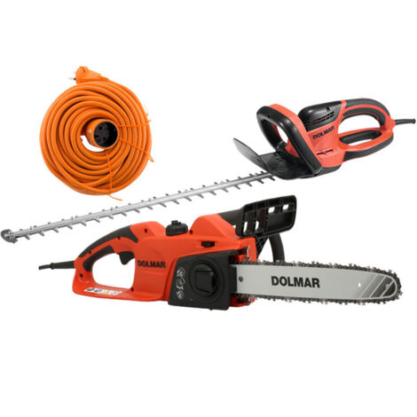 PACK - DOLMAR Taille-Haie Électrique 670W 65 cm HT6510 + Tronçonneuse Électrique 1800W 35 cm ES39TLC + Rallonge 40m