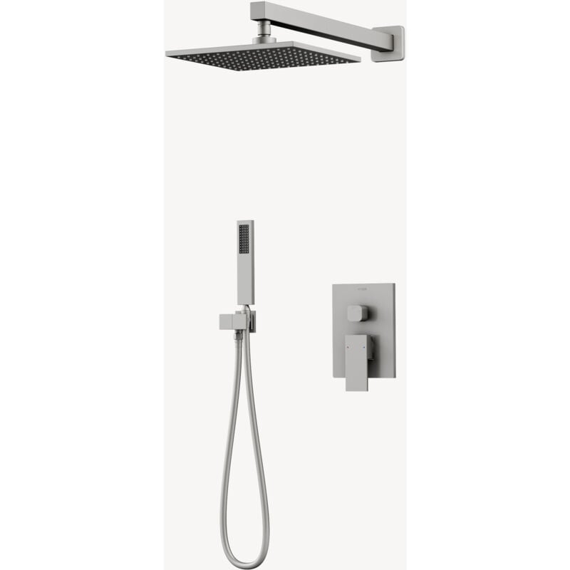 Kroos ® - Composition mitigeur de douche encastrée Nickel brossé- Sirius