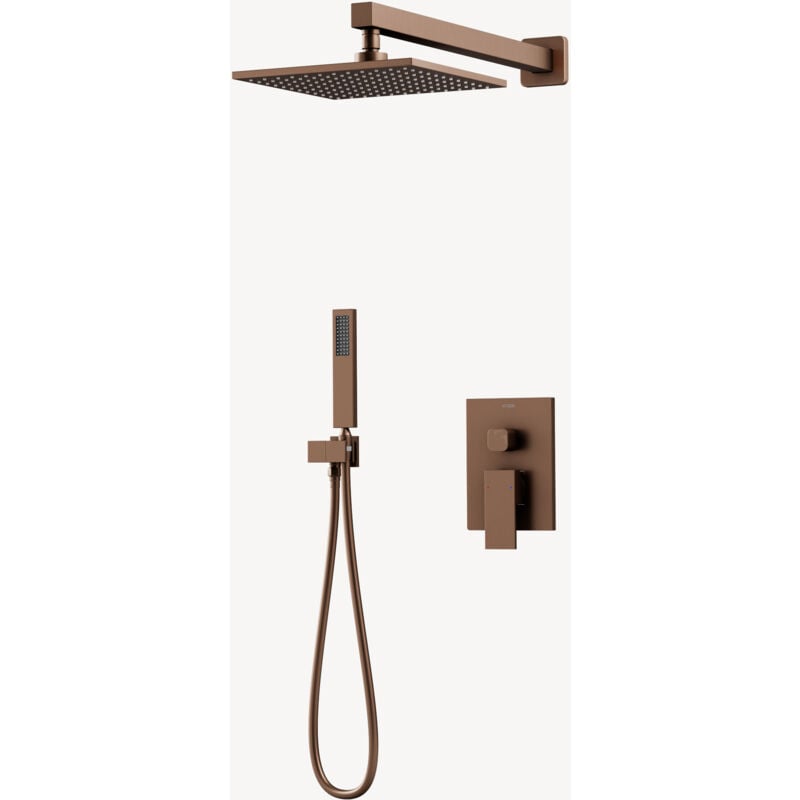 Kroos ® - Composition mitigeur de douche encastrée Or rose brossé - Sirius