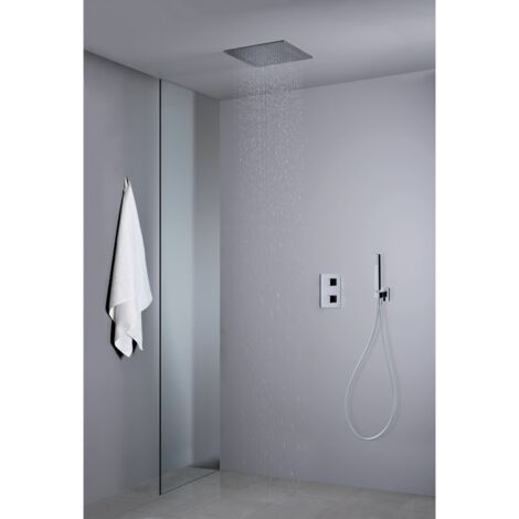 Pack douche thermostatique encastré QUADRI Plafond - Cristina Ondyna XQD852P